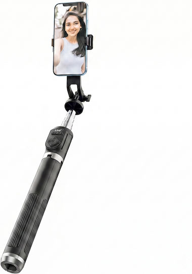 Linq Tripod Selfie Stick Quadripod 2.20m Bluetooth Remote Control Black