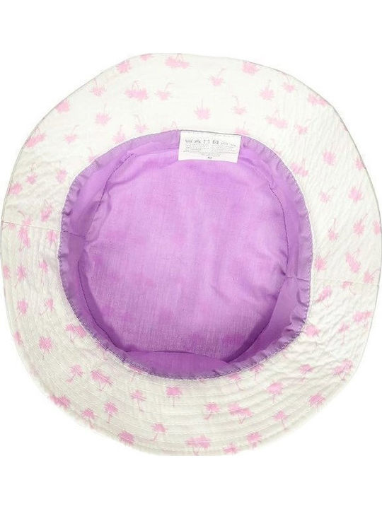 Banz Palarie Copii Bucket Tesatura Cu Protectie Solara Alba