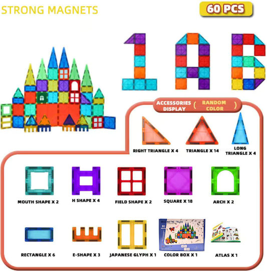 Magnetisches Spielzeug Bau- und Konstruktionsspielzeug Building Tiles Für Kinder Ab 3 Jahren