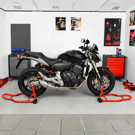 Suport universal față spate pentru motocicletă Zola suportă 450 kg reglabil 355 mm ridicare oțel
