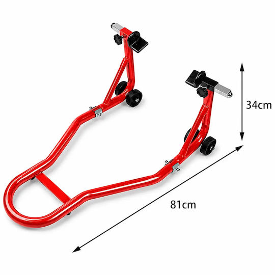 Suport universal față spate pentru motocicletă Zola suportă 450 kg reglabil 355 mm ridicare oțel