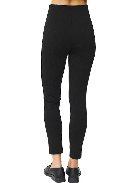 Access Pantaloni Dama High Rise Din Țesătură Cu Cauciuc Negri Access Pantaloni Dama High Rise Din Țesătură Cu Cauciuc Negri