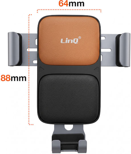 Linq Suport Auto In Piele Premium Pentru Grila De Ventilatie Cu Blocare Automata Negru