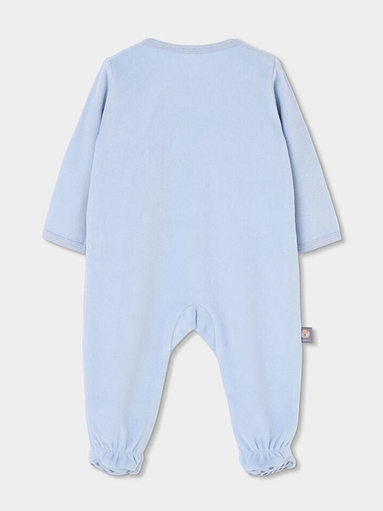 Boboli Velvet Light Blue Onesie
