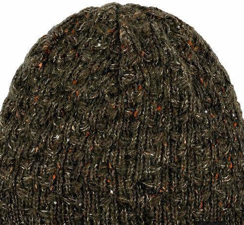 Beanie Women's Knitted Beanie in Khaki Colour
