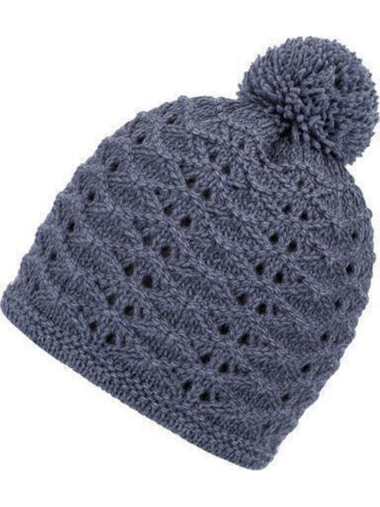 Beanie Women's Knitted Beanie in Blue Color