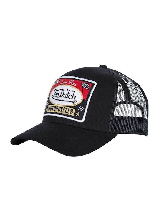 Von Dutch Unisex Trucker Cap Black Vd 0 Cas1 Blacky1b-black