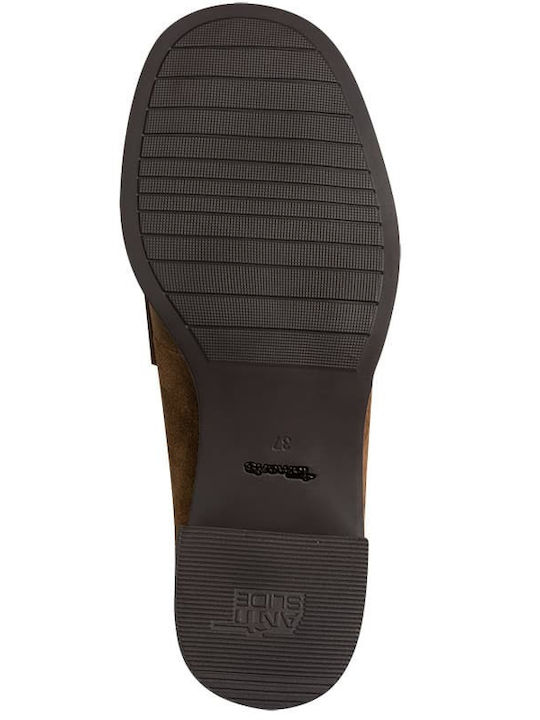 Suede Heels with Medium Heel Brown