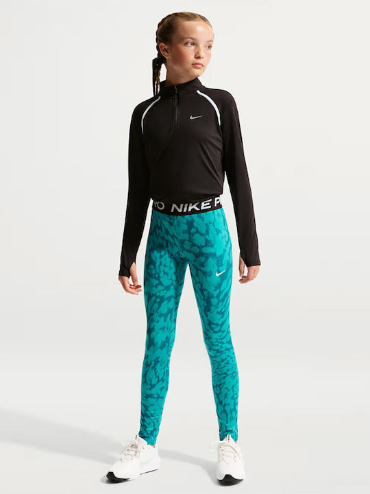 Kinderleggings Sport Lang Dri-Fit Blau Pro