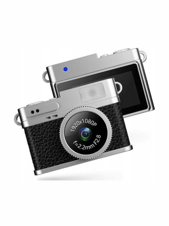 Mini Digital Camera Xrec X4 2mp 1080p Lcd 0.96 Pendant Keychain Charm X4 Black