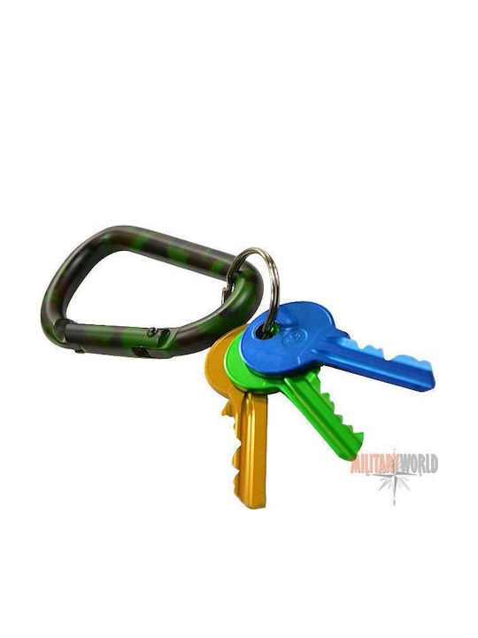 Mfh Mil-tec Carabiner Keychain Woodland Universal