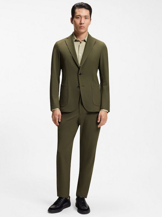 Boss Herrenanzugsjacke mit Schlank Passform Khaki