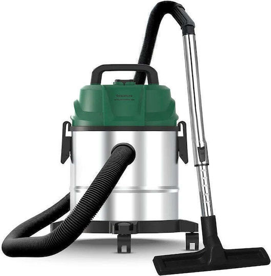 Taurus Wet-Dry 1200W with Plastic Drum 15lt Silver