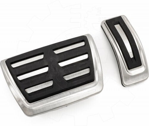 SKV Комплект Автомобилни Педали За Audi A4 / A5 / A6 / A7 / A8 / Q3 / Q5 Сребърни 2 Бр