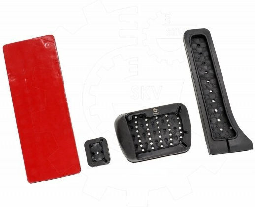 SKV Set De Pedale Auto Universal Argintii 4 Bucăți
