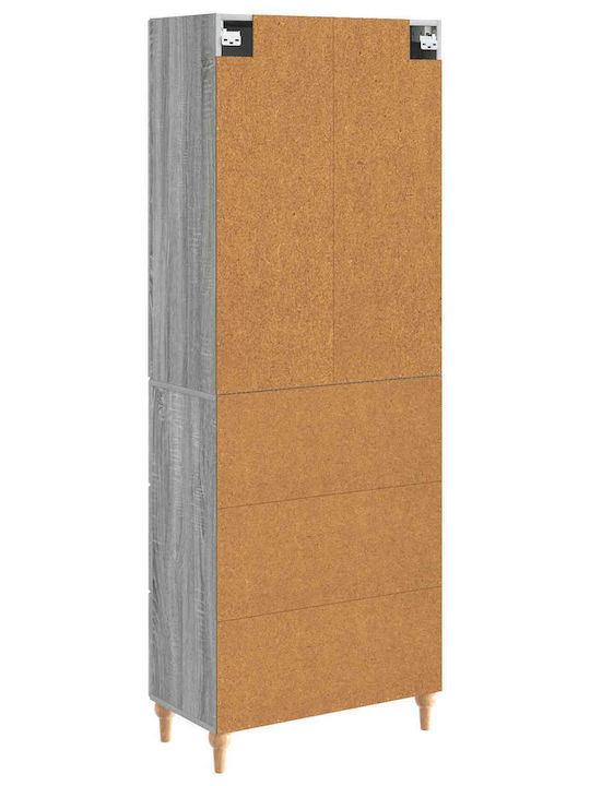 Bibliotheken Grau 2Stücke 66x34.5x90cm