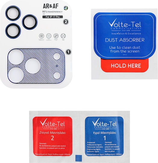 Volte-Tel Protecție Cameră Tempered Glass Albastru pentru Iphone 17 Pro