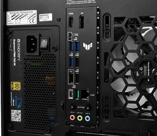 Komputronik Level UP F38 Gaming Desktop PC (Ryzen 7-7800X3D/32GB DDR5/2.0TB SSD + 8.2TB HDD/Radeon RX 9070 XT/W11 Home)