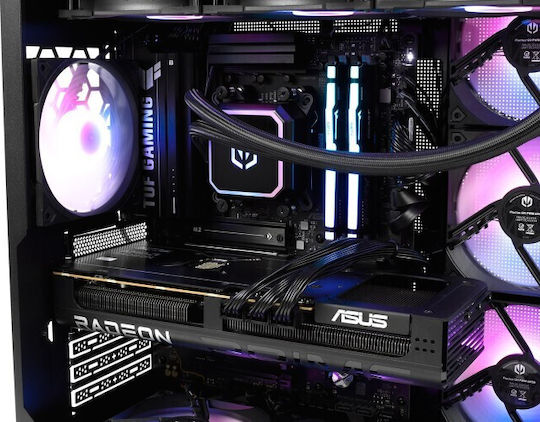 Komputronik Level UP F38 Gaming Desktop PC (Ryzen 7-7800X3D/32GB DDR5/2.0TB SSD + 8.2TB HDD/Radeon RX 9070 XT/W11 Home)