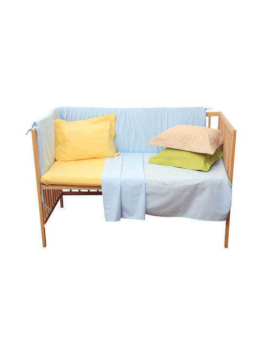 Anna Riska Prestige Baby Sheet Crib Cotton Light Blue 120x165cm