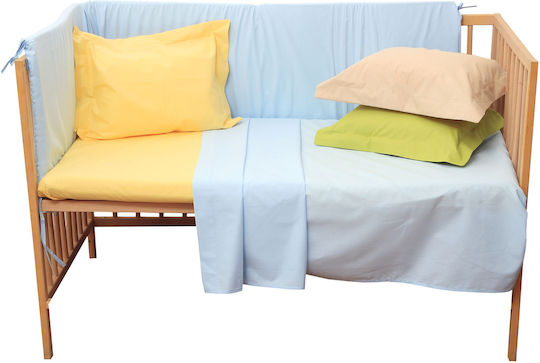 Anna Riska Prestige Set Baby Bettlaken Für Wiege Baumwolle Hellblau 80x100cm 2Stück