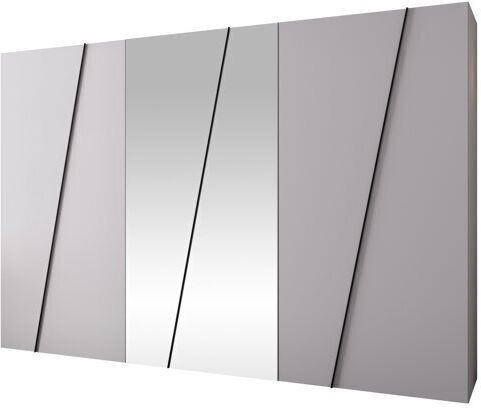 Hartford 643 Εξάφυλλη Ντουλάπα με Καθρέπτη 300x50x202cm Hartford 643 Εξάφυλλη Ντουλάπα με Καθρέπτη 300x50x202cm