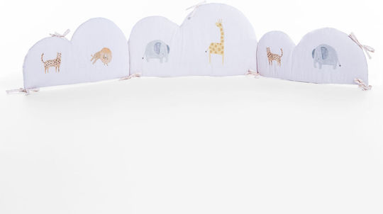 Nef-Nef Homeware Jungle In Motion Bordură Clasică Pentru Șinele De Protecție Ale Pătuțului Ecru 40cm