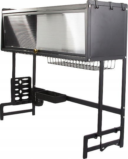 Verk Group Отцедник за Мивка От Метал Черен 83x24x28cm