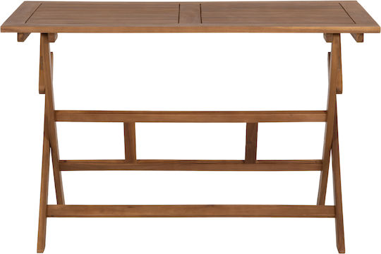 Foldable Outdoor Wooden Table Ferner Natural 120x70x75cm