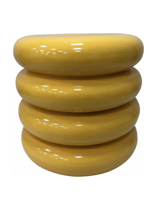 Auxiliary Table for Small Outdoor Spaces Yellow 40x40.5cm