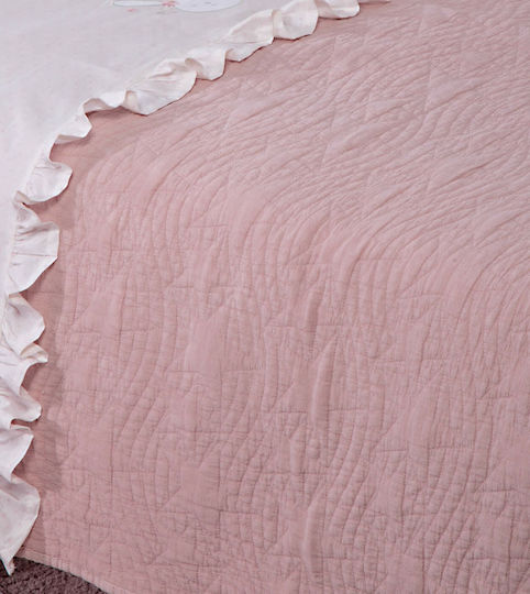 Nef-Nef Homeware Baby Stars Baby Quilt Baumwolle Rosa 110x150cm