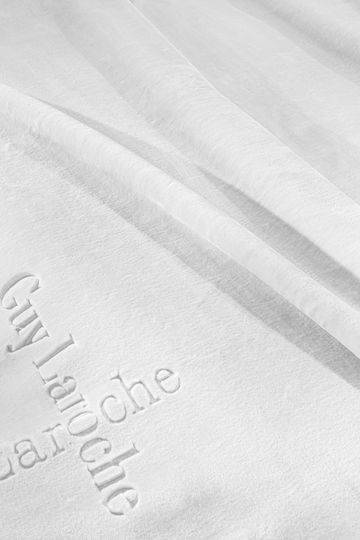 Guy Laroche Лого Одеяло Кадифе Едно 160x220см Ice