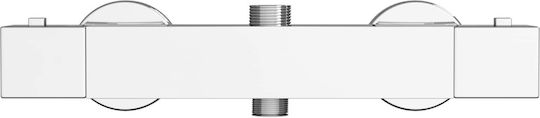 vidaXL Built-in Mixer & Shower Head Set for Shower Silver