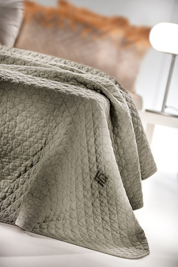 Guy Laroche Vermont Κουβερλί Μονό Βαμβακερό Smoke 160x250cm