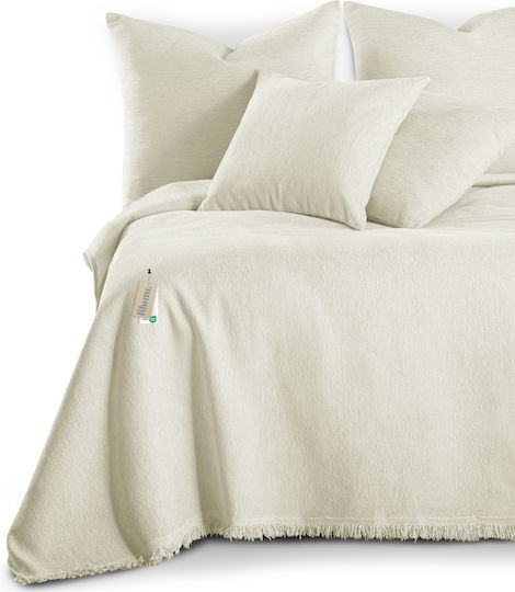 Filumi Double Coverlet Made of Polyester Cream 220x240cm