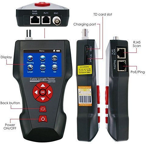 Tester de cabluri Noyafa Multifuncțional Poe Ping Suportă Rj45 Rj11 Cat5 Cat6 Nf-8601w