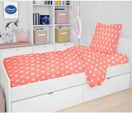 Dimcol Bebe Star Baby Cotton Pillowcase Coral 35x45cm