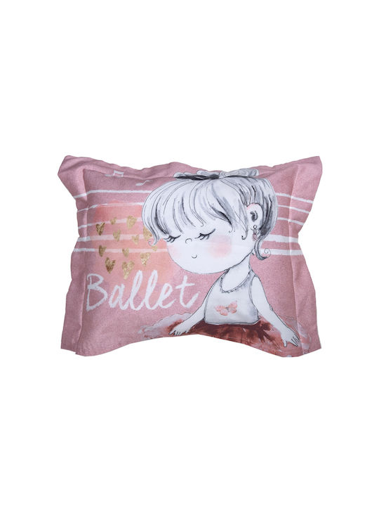 Anna Riska Ballet Baby Pillowcase From 100% Cotton White 30x40cm