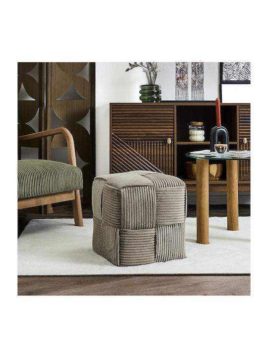 Bean Bag Stool Waterproof Taupe 36x36x38cm