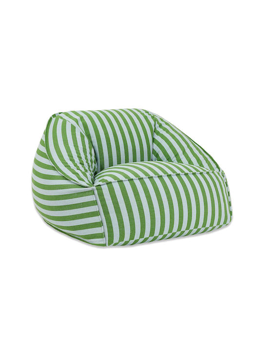 Bean Bag Chair Ziggy Green Blue Stripes