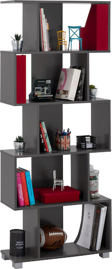 Bibliothek Ezir Grau 70x25x177cm