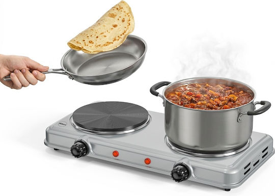 Eldom Countertop Burner Enamel Double Inox