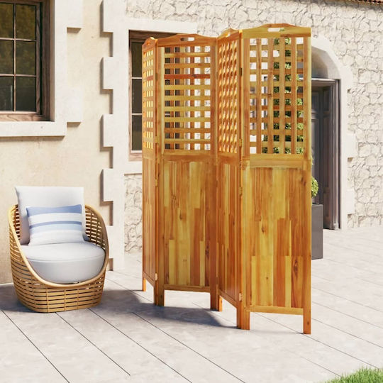 vidaXL Διακοσμητικό Παραβάν Ξύλινο με 4 Φύλλα 162x180cm