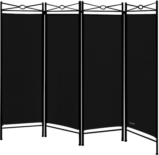 Paravan de Cameră Negru 180 X 163 Cm