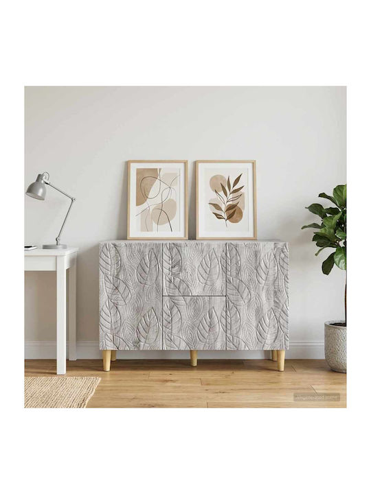 Дървен Офисен Шкаф Сив 89x34.5x60см