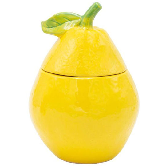 Decorative Bowl Yellow 12x12x18cm