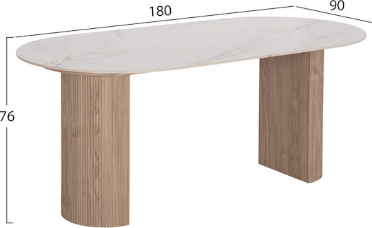 Set Mobila Living Mellow Cu 6 Scaune 180x90cm