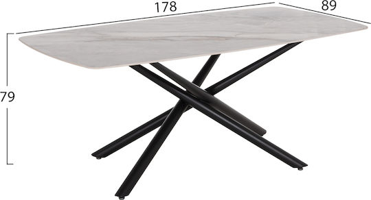 Set de sufragerie Hanae cu 6 scaune 180x90cm