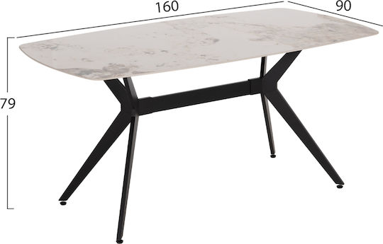 Τραπεζαρία Aika με 6 Καρέκλες 160x90εκ.