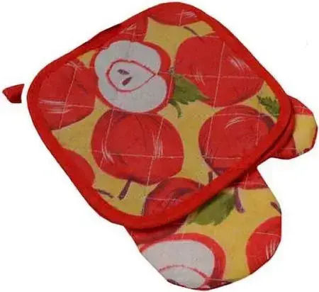 Sidirela Flowers Oven Mitt Fabric White 3pcs